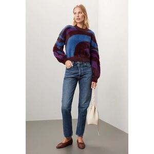 Louna Printed Fuzzy Sweater 💜